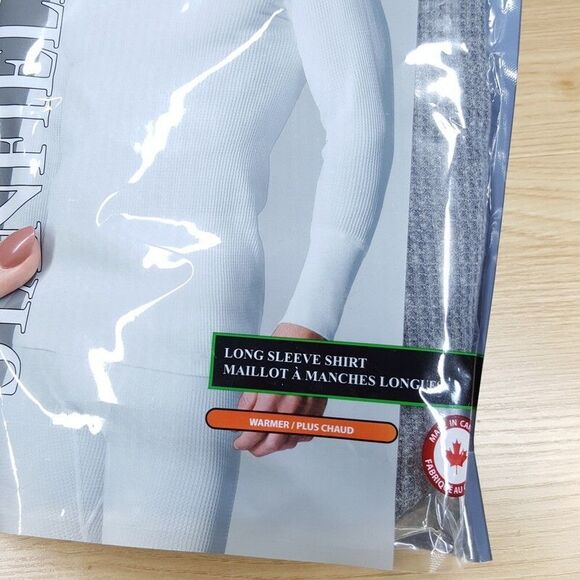 STANFIELDS Shirt Mens Medium Gray Cotton Blend Waffle Knit Base Layer Top - Picture 4 of 7